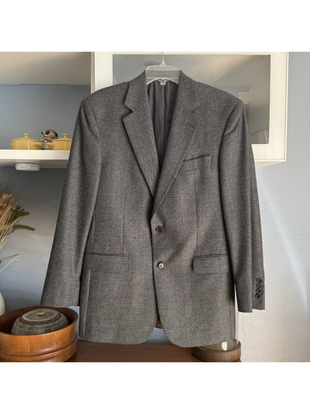 Brooks Brothers 1818 Madison Loro Piana Wool Plaid Houndstooth Blazer Jacket 39R